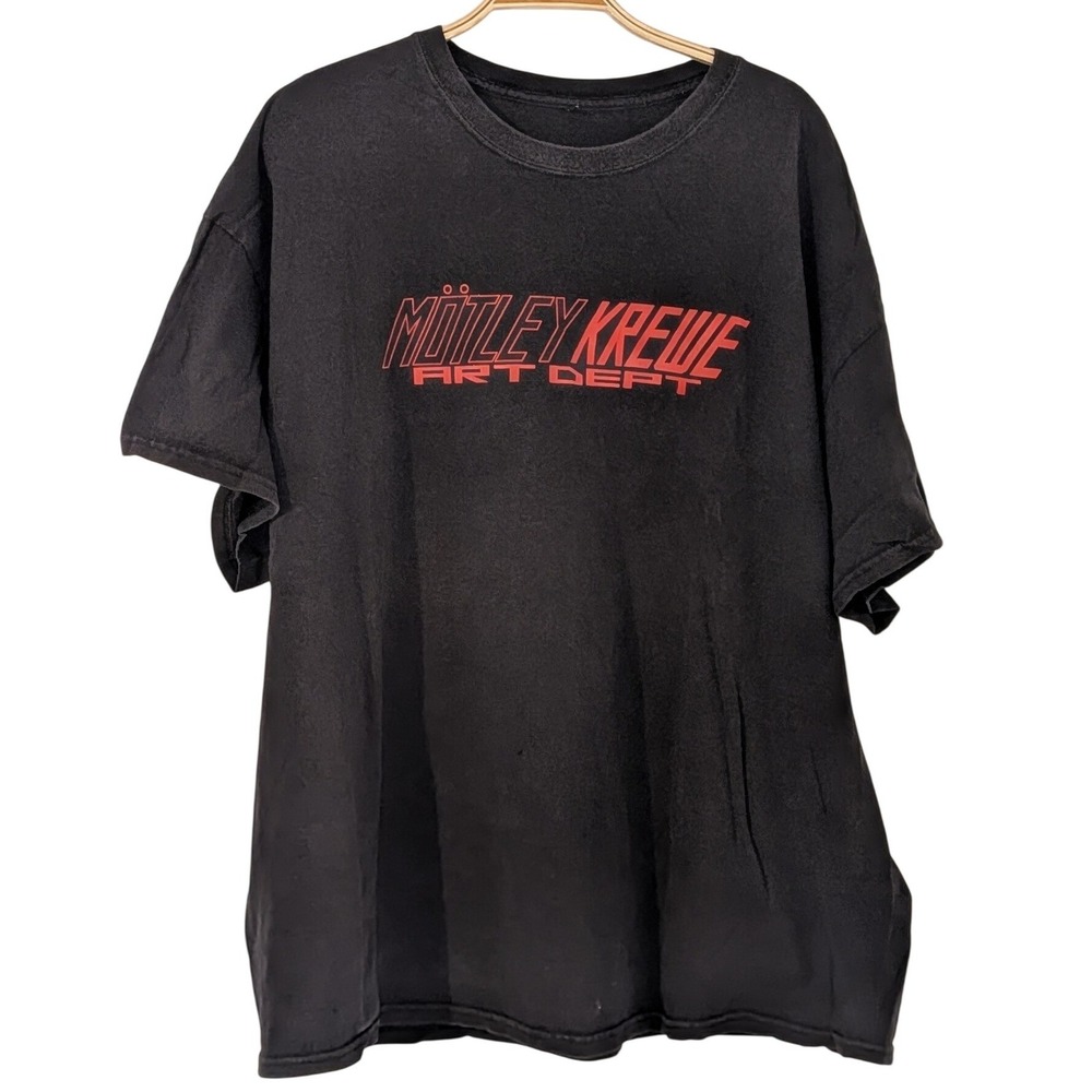 Motley Crue Art Dept The Dirt Tour 2018 Graphic T-Shirt Black Mens XL Rare Movie